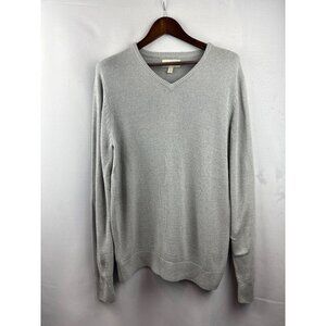 Men’s 1901 Large Light Grey V-Neck Sweater